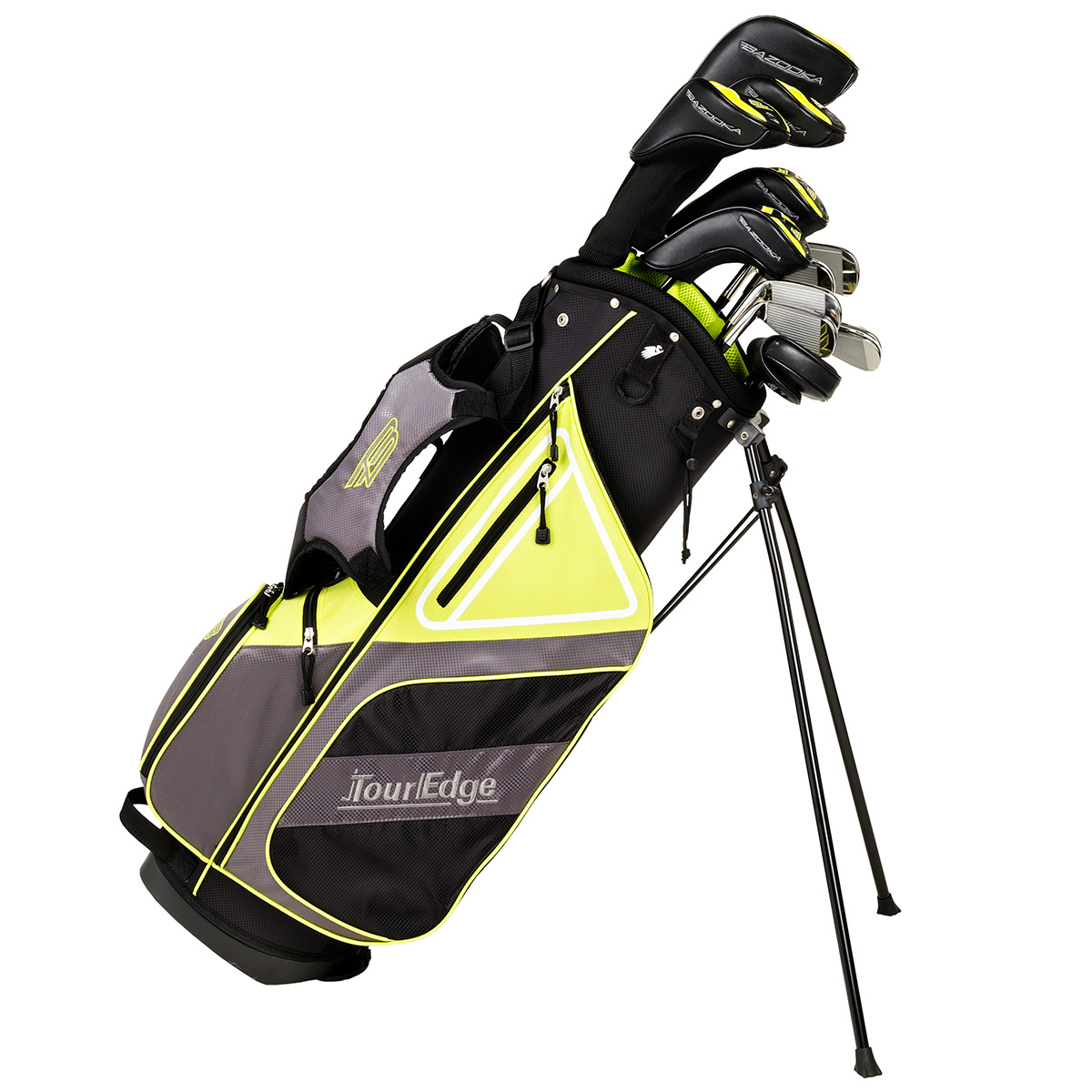 Tour Edge Bazooka 470 Black 10 Piece Golf Stand Bag Package Set