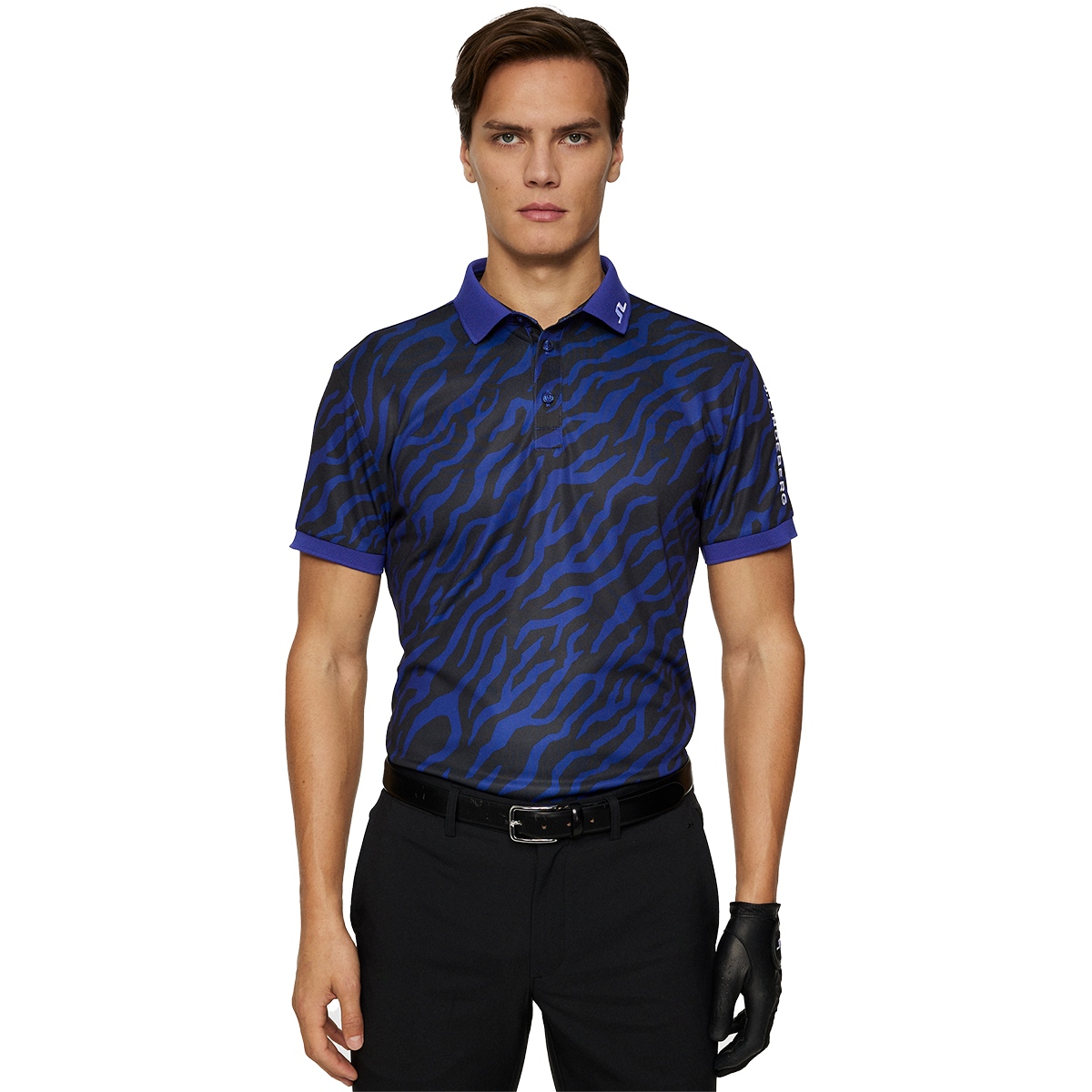 J.Lindeberg Men's Tour Tech Arm Print Golf Polo Shirt