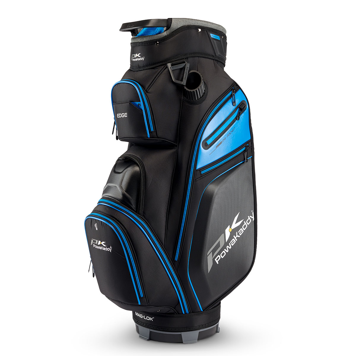 Powkaddy Edge Golf Cart Bag - Black/Blue Powkaddy Edge Golf Cart Bag - Black/Blue