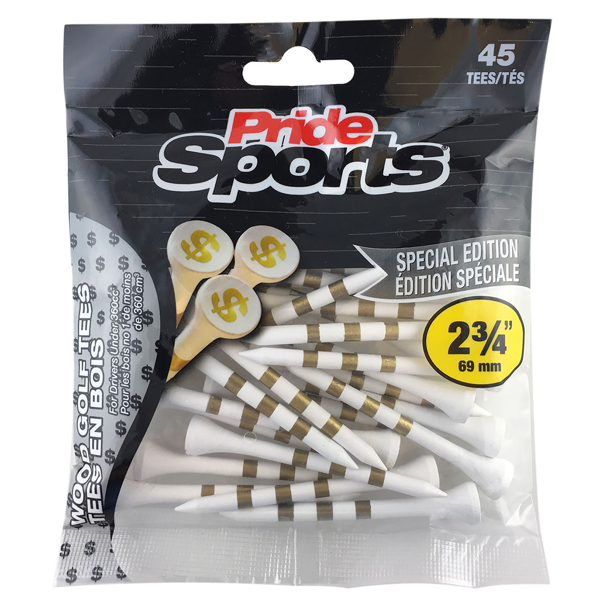 Pride Tees Special Edition 2 3/4 Inch Golf Tees - 45 Pack